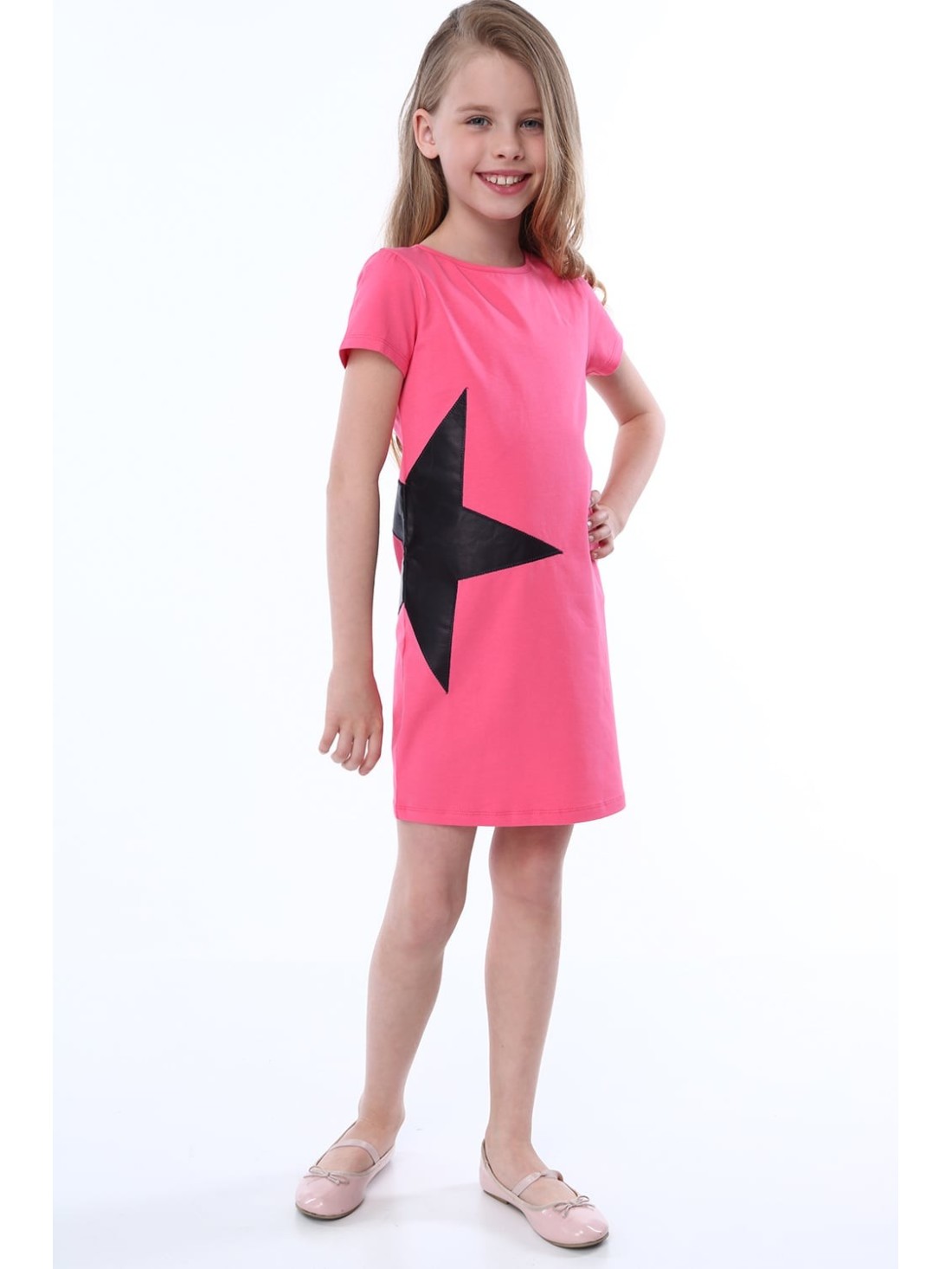 Kleid mit Stern, rosa NDZ8245 – Online-Shop – Boutique